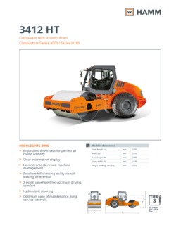 Hamm 3412 HT Specifications