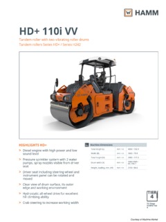 Hamm HD+ 110i VV Specifications
