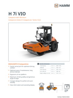 Hamm H 7i VIO Specifications