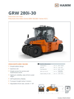 Hamm GRW 280i-30 Specifications