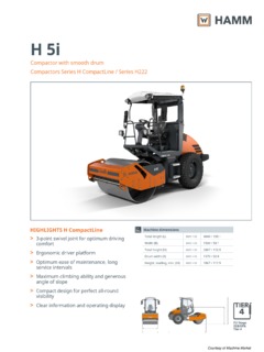 Hamm H 5i Specifications
