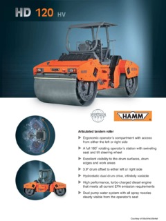 Hamm HD 120 HV Specifications