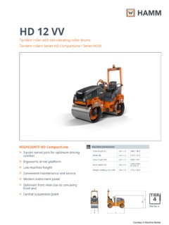 Hamm HD 12 VV Specifications
