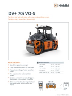 Hamm DV+ 70i VO-S Specifications