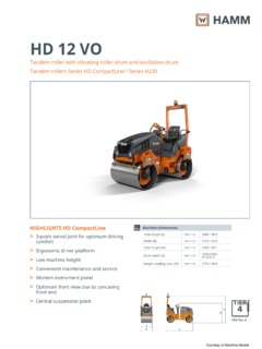 Hamm HD 12 VO Specifications