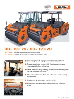 Hamm HD+ 120i VV Specifications