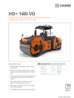 Hamm HD+ 140i VO Specifications