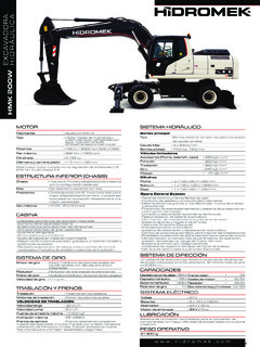 Hidromek HMK 200 W Specifications