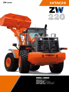 Hitachi Construction Machinery ZW220 Specifications