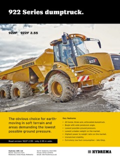 Hydrema 922F 2.55 Specifications