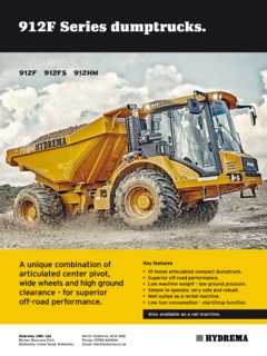 Hydrema 912FS Specifications