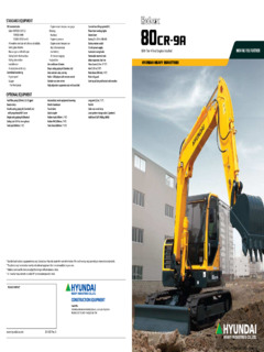 Hyundai R80CR-9A Specifications