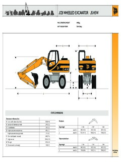 JCB JS145W Specifications