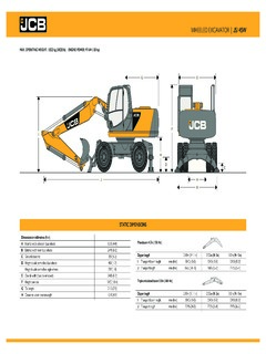 JCB JS145W Specifications