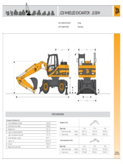 JCB JS130W Specifications