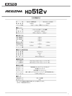 Kato HD512VLC Specifications