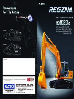 Kato HD1023R Specifications