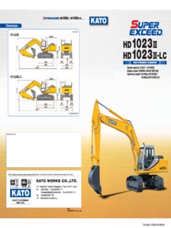 Kato HD1023 III Specifications