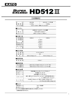 Kato HD512 III Specifications