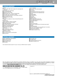 Kobelco SK350LC-8 Specifications