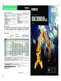 Kobelco SK350DLC-10 Specifications