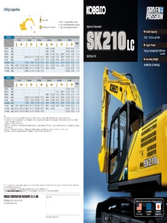 Kobelco SK210LC-10 Specifications