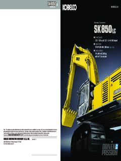 Kobelco SK850LC-9 Specifications