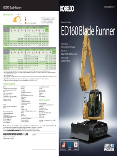 Kobelco ED160 Blade Runner-3 Specifications