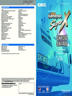 Kobelco SK140LC-8 Specifications