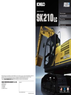 Kobelco SK210LC-9 Specifications