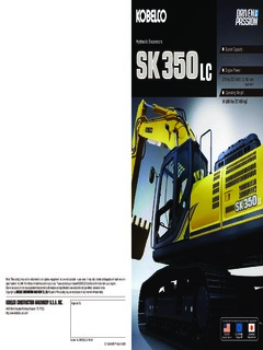 Kobelco SK350LC Specifications