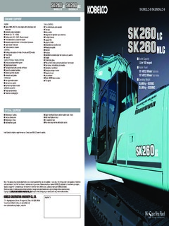 Kobelco SK260NLC-9 Specifications