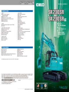 Kobelco SK230SRLC Specifications