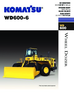 Komatsu WD600-6 Specifications