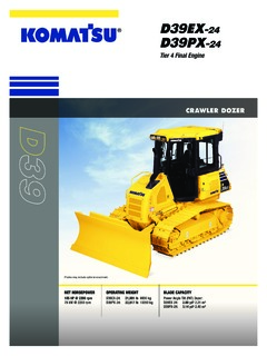 Komatsu D39EX-24 Specifications