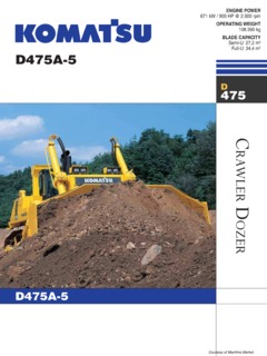Komatsu D475A-5 Specifications