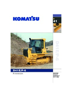 Komatsu D41E/P-6 Specifications