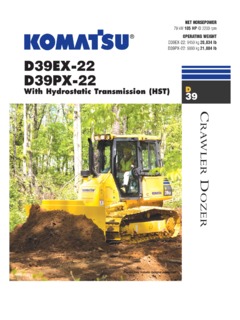 Komatsu D39EX-22 Specifications