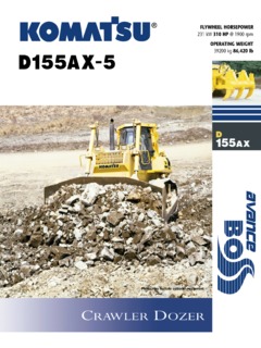 Komatsu D155AX-5 Specifications