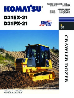 Komatsu D31EX-21 Specifications