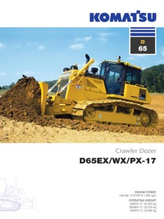 Komatsu D65WX-17 Specifications