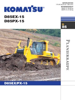 Komatsu D85EX-15 Specifications