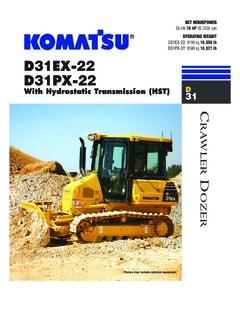 Komatsu D31PX-22 Specifications