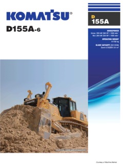 Komatsu D155A-6 Specifications