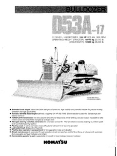 Komatsu D53A-17 Specifications