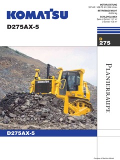 Komatsu D275AX-5 Specifications