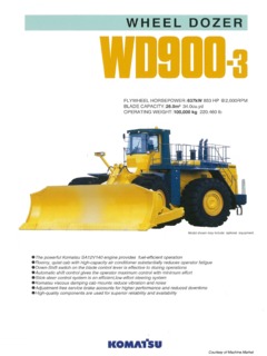 Komatsu WD900-3 Specifications