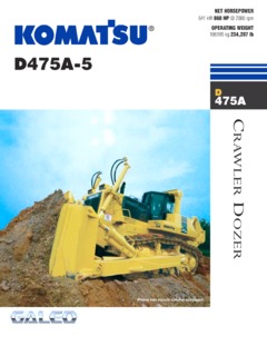 Komatsu D475A-5 Specifications