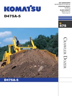 Komatsu D475A-5 Specifications