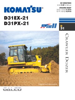 Komatsu D31EX-21 Specifications